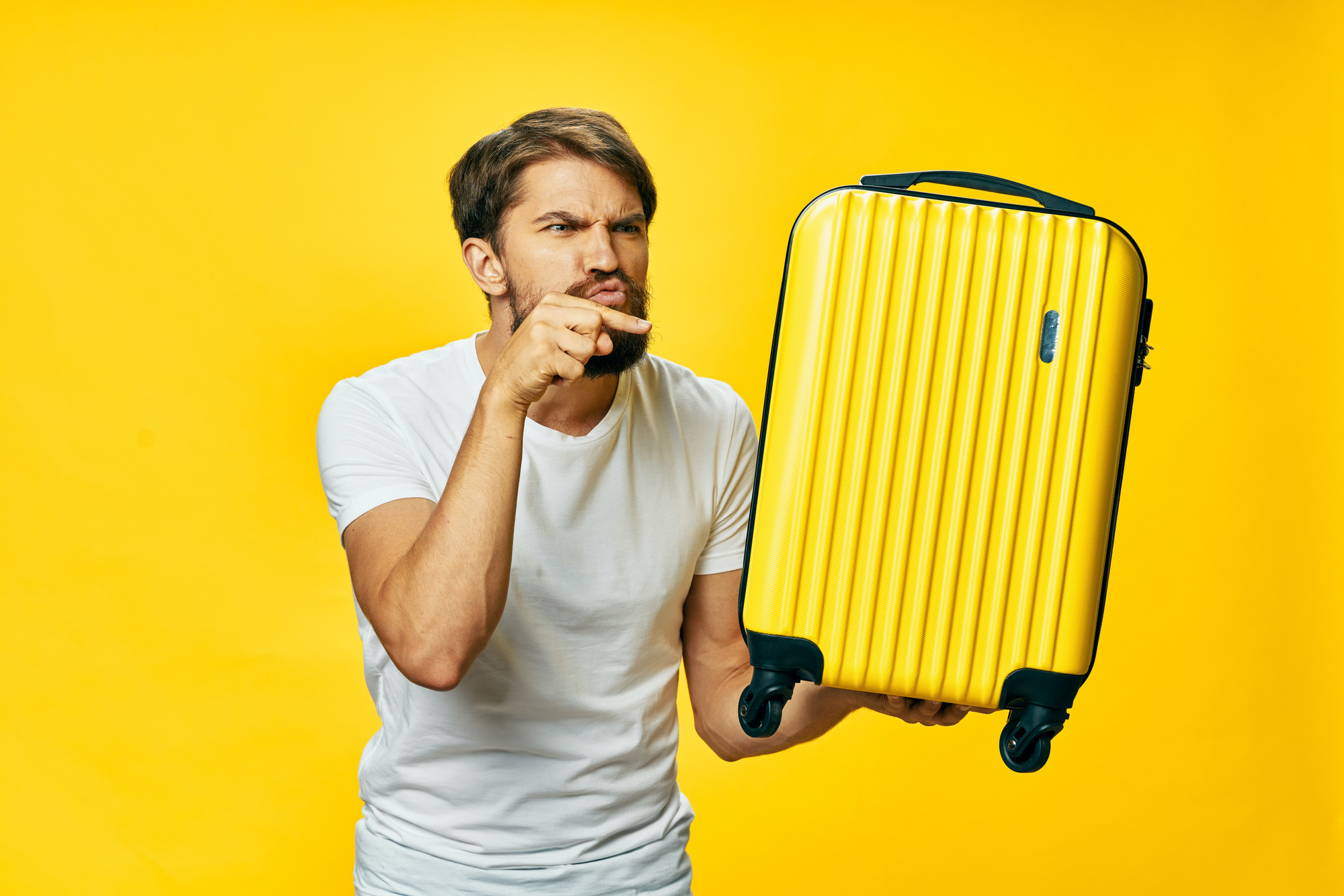 Man with Yellow Luggage